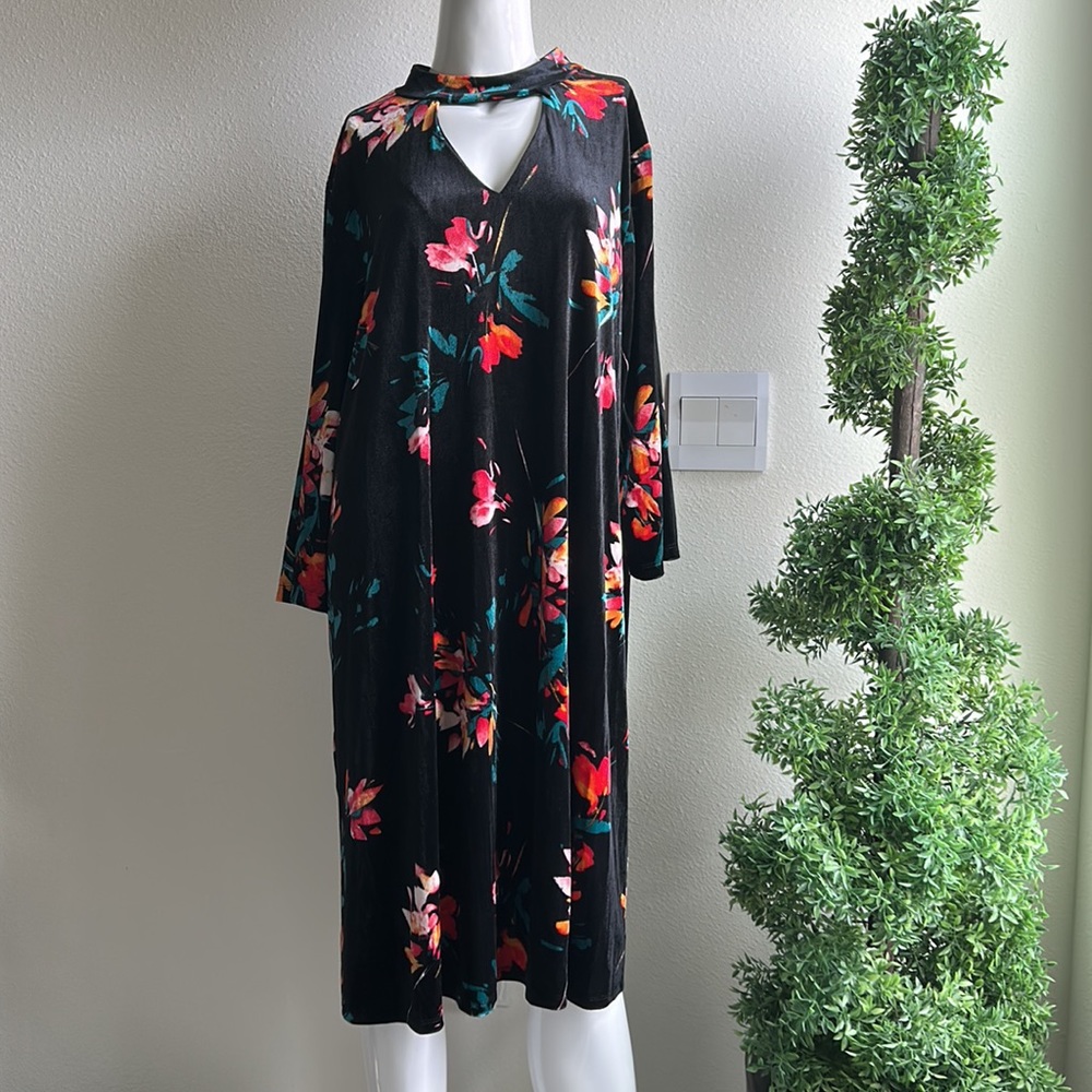 NWT BOUTIQUE BLACK MULTI-COLOR DRESS SIZE 2X MSRP $69.00